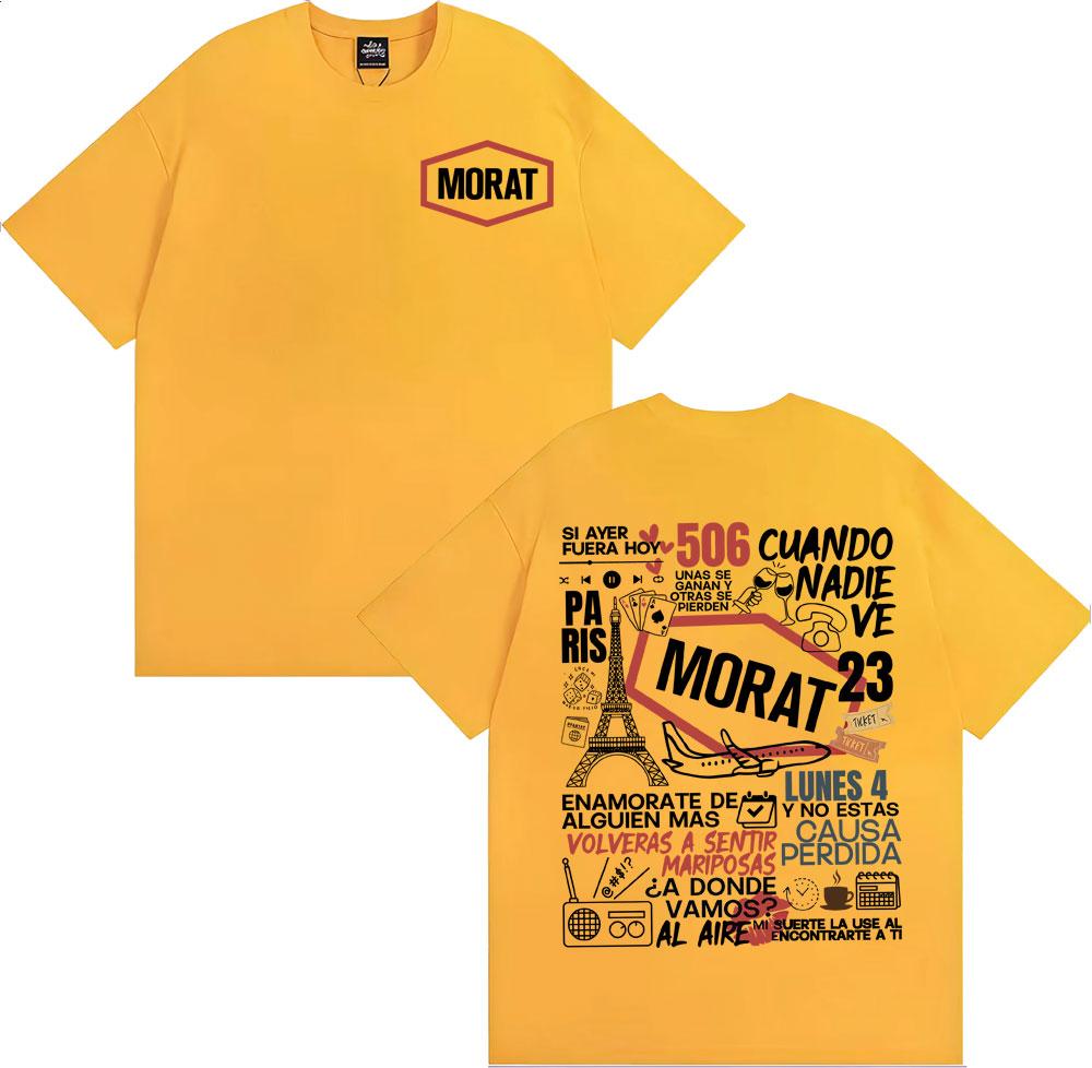 Magliette con Stampa Grafica Album Rock Band Morat Unisex Moda Donna High Street Hip Hop T-shirt 100% Cotone Comoda a Maniche Corte