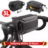 Bicycle Bag Mountain Bike Road Frame Front Tube Bag Waterproof Hard Shell Cycling Pouch Pannier 3L Bicycle Handlebar Storage Bag