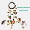 Natural Chew Molar Toys for Small Pets Hamsters Guinea Pigs Hanging Ring Toy Pet Cage Decor Bird Parrot Teeth Grinding Supplies