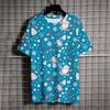 Merry Christmas Festival Funny T-shirt For Men Full Print Santa Claus Reindeer Graphic Xmas Themed Short Sleeve T Shirt 2026