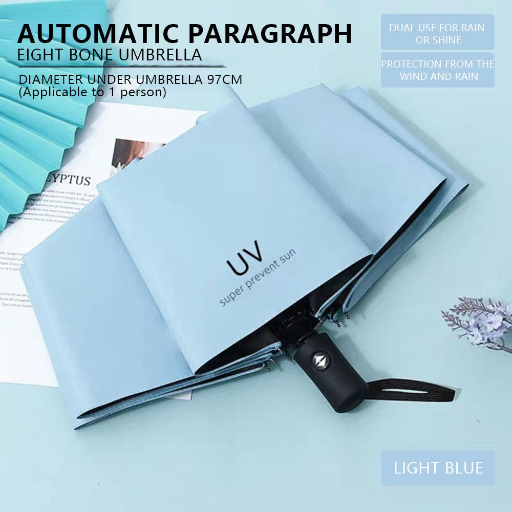 Umbrella Sunscreen Cartoon Sunny Rainy Automatic Folding Student Portable Parasol Shade Accessory Outdoor Gear