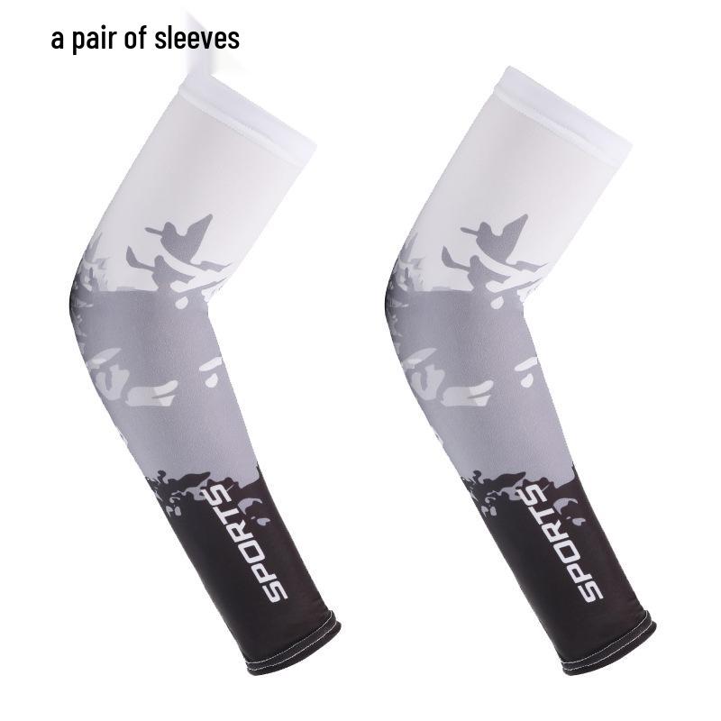

Men s Ice Silk Sun Protection Arm Sleeves for Summer Cycling and Driving One Size