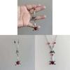 Dark Punk Red Black Heart Butterfly Necklace With Antique Zinc Alloy For Women