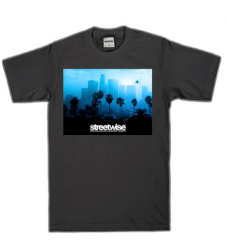 Streetwise City Blues Graphic T-Shirt Black M-L-XL-2XL-3XL wbr/ -4XL-5XL Unisex T-Shirt S