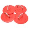 4 Pezzi Gommone DRing Pad Patch PVC Durevole Marino Acciaio Inossidabile Fibbia Fissa(Rosso )