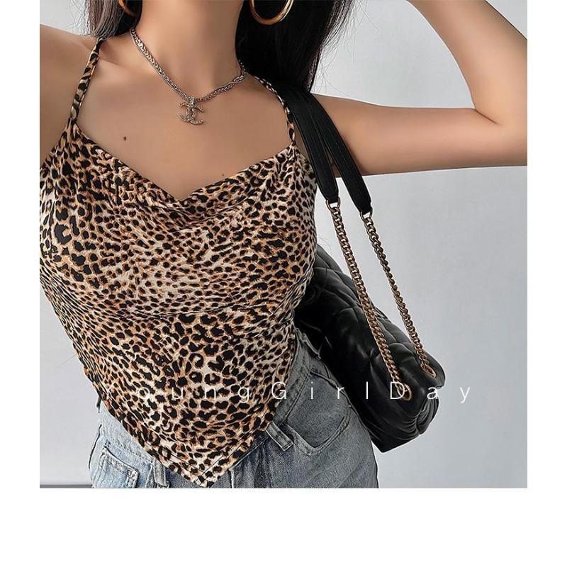 Women's Sexy Hottie Zebra Print Slim Fit Backless Cross-tie Short Tube Top Camisole