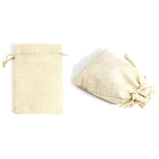 5ks lněných dárkových tašek se stahovací šňůrkou, cestovní balíček, kosmetická peněženka na mince