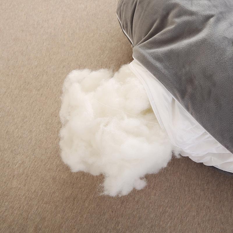 Jednobarevný těhotenský polštář ve tvaru U z křišťálového sametu s odnímatelnou bederní opěrkou