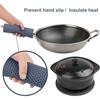4 PCS Silicone Trivet Mats Heat Resistant Non-Slip Hot Pads for Kitchen | Multi-Functional Pan Protectors (Grey | Orange | Green | N Blue)