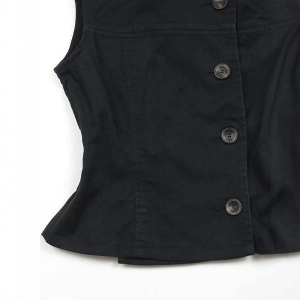 Spring-Summer Y2K European & American Style Harajuku Solid Color Fashionable Japanese Button Vest Slim Fit Top