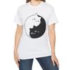 Yin Yang Cats T-Shirt Black White Cat Kittens Tee Animal Gift for Boy Teen Girls Mom Dad Grand Family Friend Sister Brother Crew Team Party