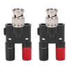 2pcs BNC Male To Dual 4mm Banana Female Socket Binding Post RF Coaxial Splitter Adapter Connector