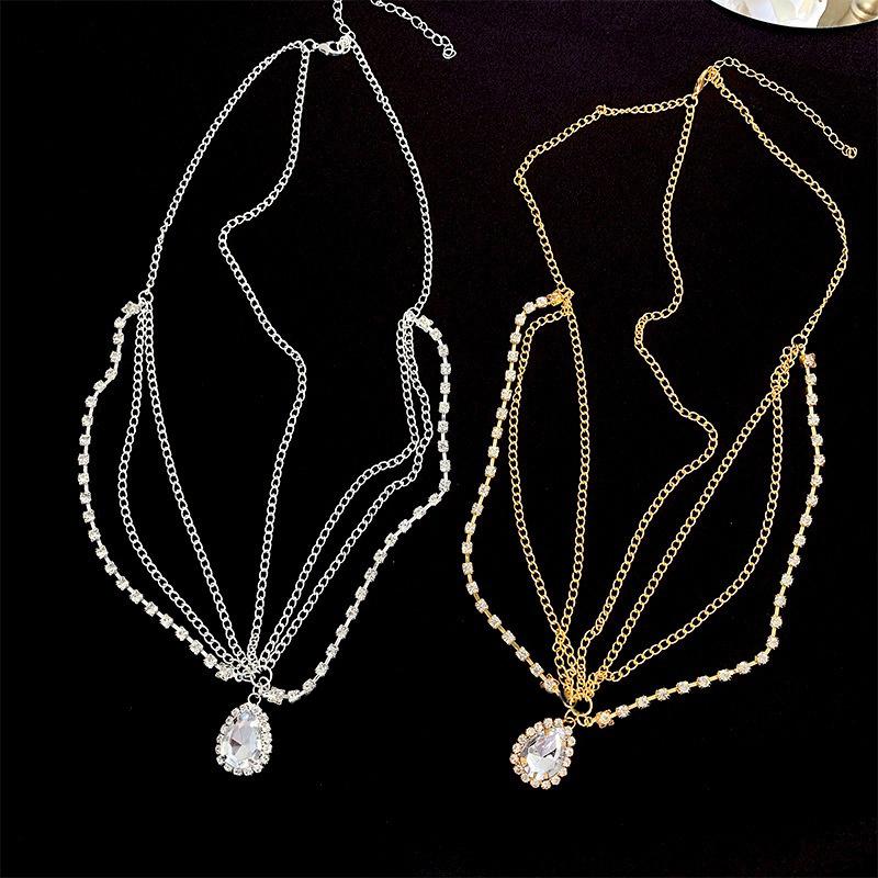 Handgefertigtes Süßes Hochzeitskopfstück Kristall Braut-Kopfkette Diadem Haarschmuck für Damen Strass Stirn-Haarband Zubehör