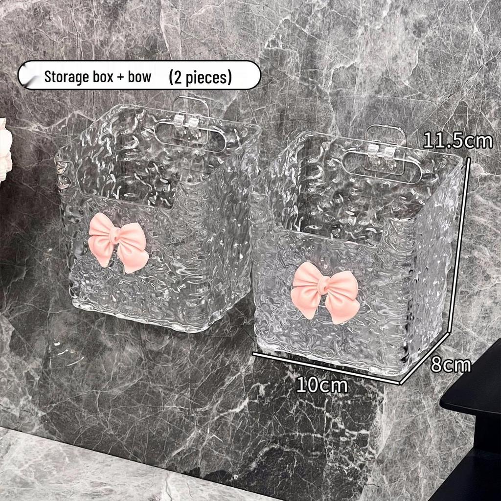 Nástěnný držák na žínky a zubní kartáčky - Úložný box bez nutnosti vrtání