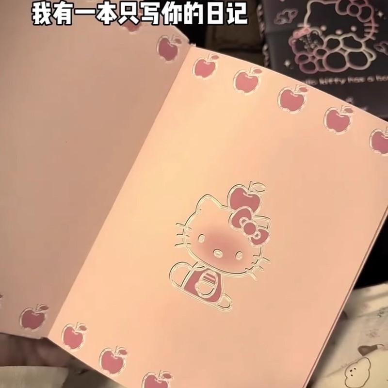 Kawaii Japanese Cartoon Soft Pu Leather Notebook Colored Page Diary Cute Daily Journal Fans Surprise Gift