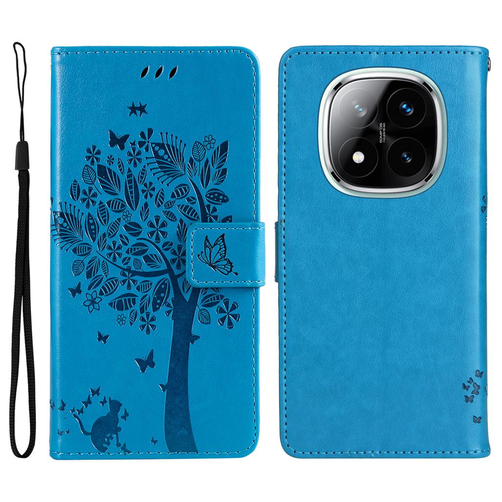 For Xiaomi Redmi Note 14 Pro+ 5G/Note 14 Pro 5G/Poco X7 5G Phone Case with Stand Cat Tree Pattern Leather Wallet Mobile Cover