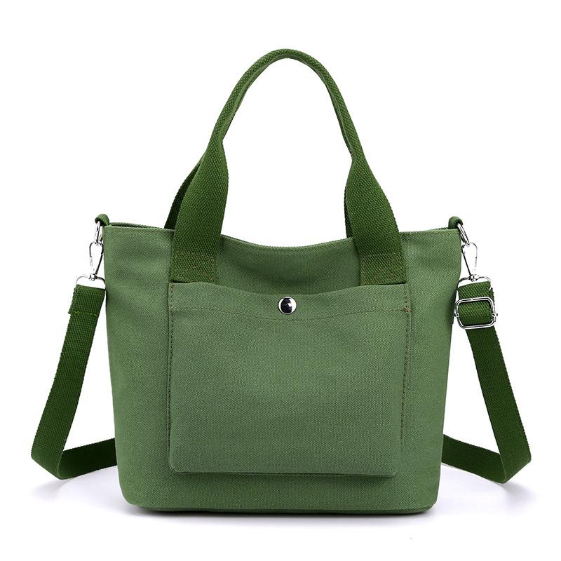 Literary and Simple Handbag 2025 New Canvas Bag Women's Large-capacity Shoulder Messenger Bag