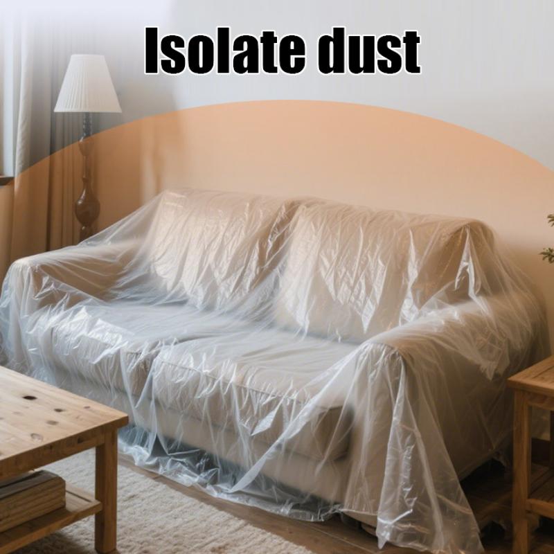 11/17M Disposable Dustproof Film Self-Adhesive Cabinets Furniture Dust Protection Films Plastic Home Wall Painting Dust Covers