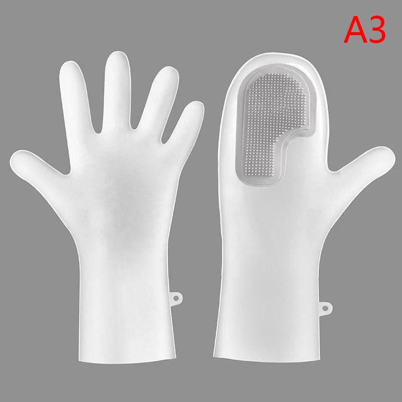 

Multifunctional Magic Brush Dishwashing Glove Rubber Durable Kitchen Chores Housework Cleaning Silicone Waterproof Gloves Tools