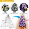 LED Christmas Tree Topper Lights Ring WaterfallString LightsOutdoor Waterproof Garden Yard Decoration HolidayTree Lighting Decor
