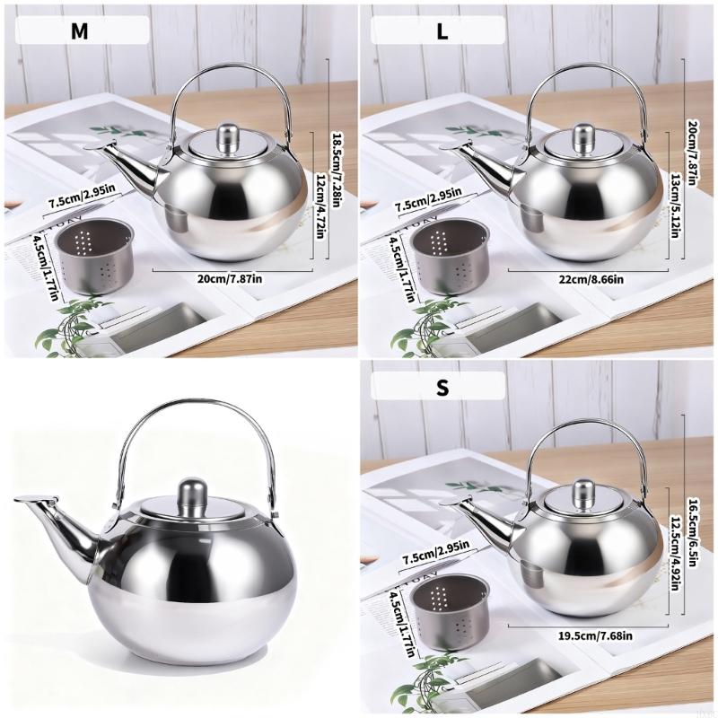 Rapid Heating 201 Stainless Steel Teapot Efficient Conduction For Quick Teas Preparation HX6C