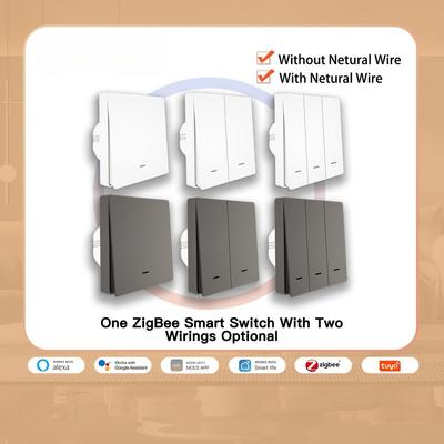 Smart Switch Tuya ZigBee No Neutral Wire No Capacitor Needed Smart Life 2/3 Way Works with Alexa Google Home 2mqtt