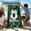 Custom Name Personalized Club Santos Laguna Print Beach Towel, for Trip Camping Beach Party Home Decor, Birthday Gift for Family & Friends