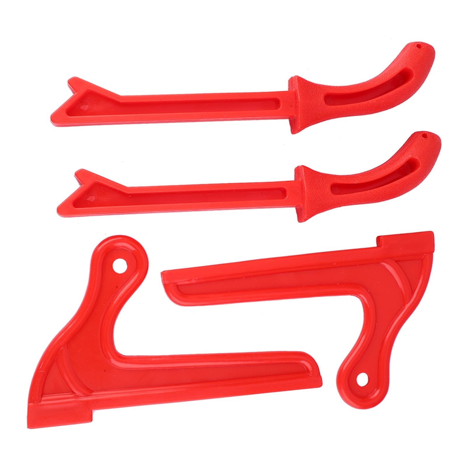 

Table Saw Safety Plastic Woodworking Protective Hand Saw Push Stick Tool for Carpenters and Other Manual Tools Accessories, 4-Piece (Red)