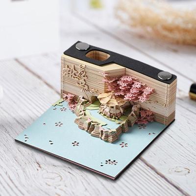 Three-dimensional Sticky Note Paper Novelty Gift High Value Retro Paper Sculpture for Office Christmas Easter Classroom Desktop