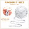 PATIKIL Fluffy Faux Fur 4 Soft Faux Fur Fabric for DIY and Gray and White Yarn, 64m, Approx. 100g, Balls, Crocheting, Knitting, Rope, Blankets, Hats,