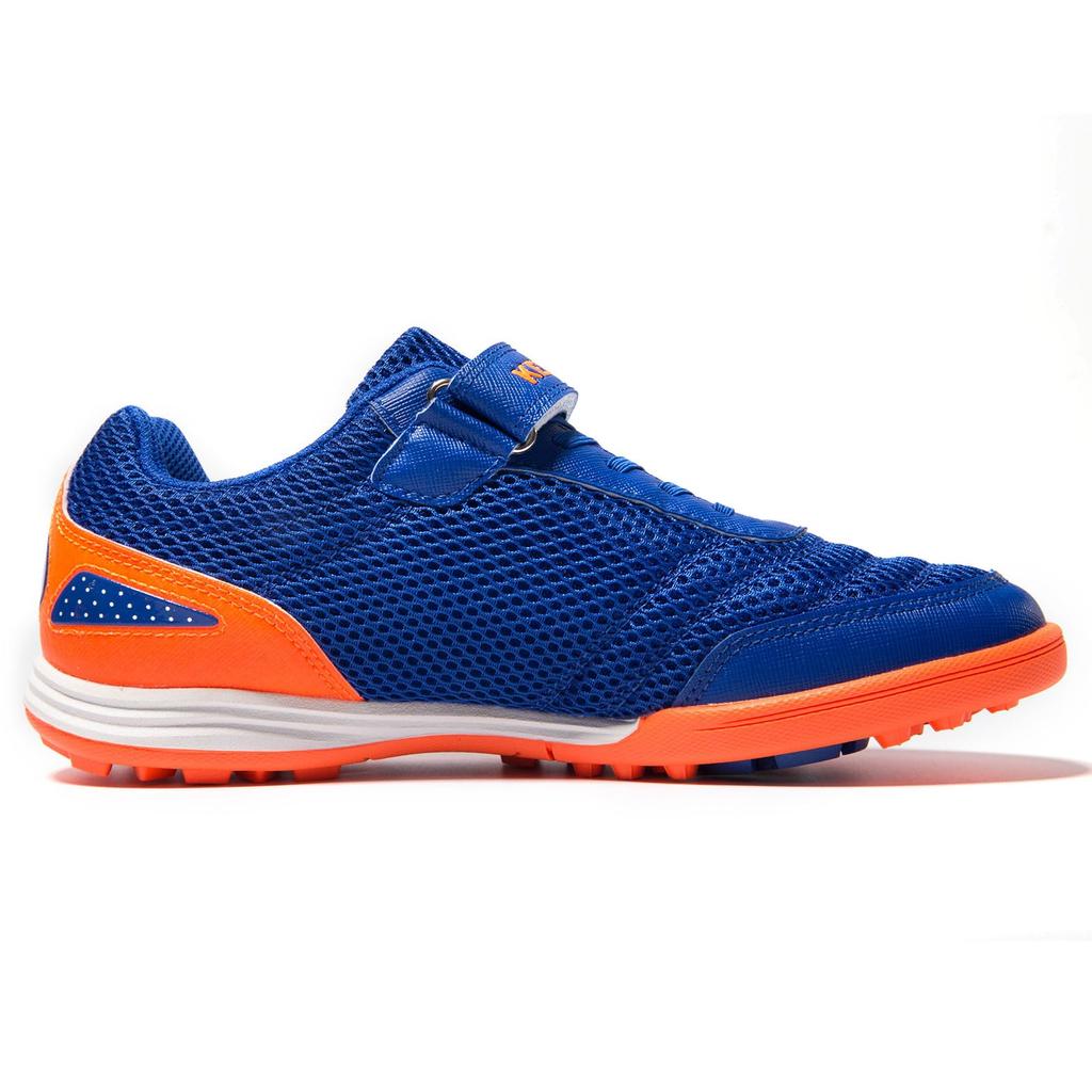 Kelme Kids' Soccer Shoes, Futsal Shoes, TF Velcro Training Shoes, Multicolor, Sizes 19.0cm - 24.5cm (19.0cm, Blue)