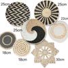 3/4/7pcs Bohemian Style Wall Basket Set Hanging Wall Basket Decoration Bohemian Style Wall Decoration Environmental Round Art