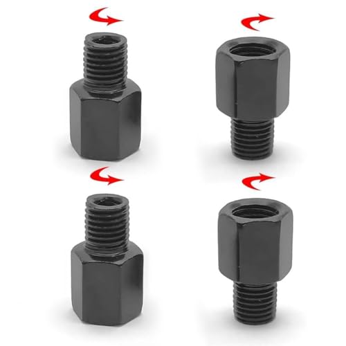 Adaptor Conversie Oglindă Bicicletă LIKENNY, Set de 4 Piese, Conversie Șurub înainte și înapoi pentru Oglinzi Bicicletă, Distanțier Reglare Înălțime, Ușor de Ins