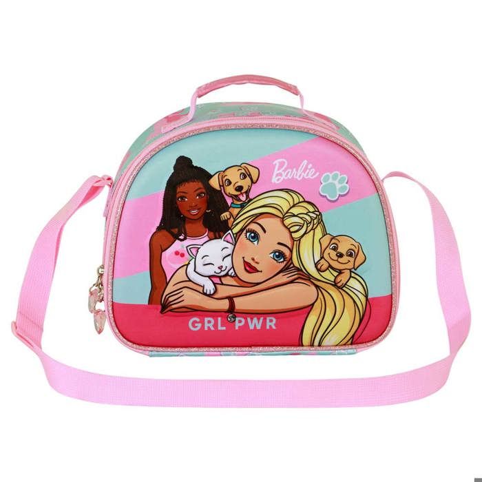 Sac Repas 3D - Barbie Pets - Rose - Taille Unique