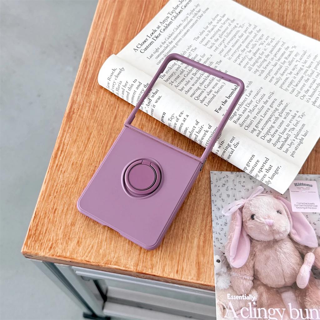 Für Samsung Z Flip 7 FE Flüssigsilikon Ringhalter Handyhülle Ständer Abdeckung für Galaxy Z Flip 6 5 4 3 Schutzhülle