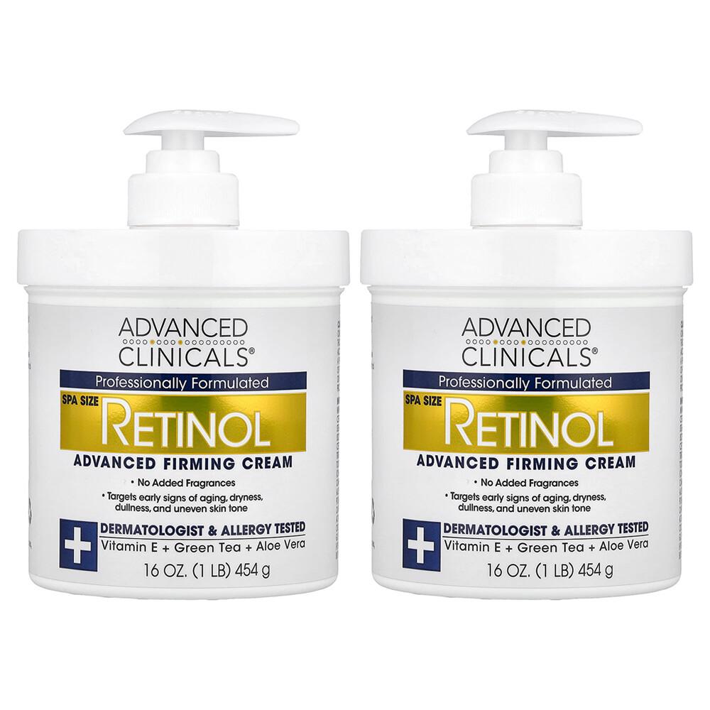 Advanced Clinicals Retinol Advanced Firming Cream Fragrance-Free 454g (16oz) - 2 Pack 2 ea - 2 ea