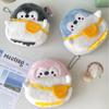 Adorable Grey Penguin Plush Coin Purse and Crossbody Bag with Pendant Gift