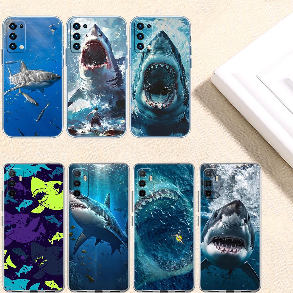 NH39 Shark Art Transparent Phone Case for Motorola Moto Edge 20 30 40 50 S30 Fusion Ultra Pro Neo Lite + G200 G23