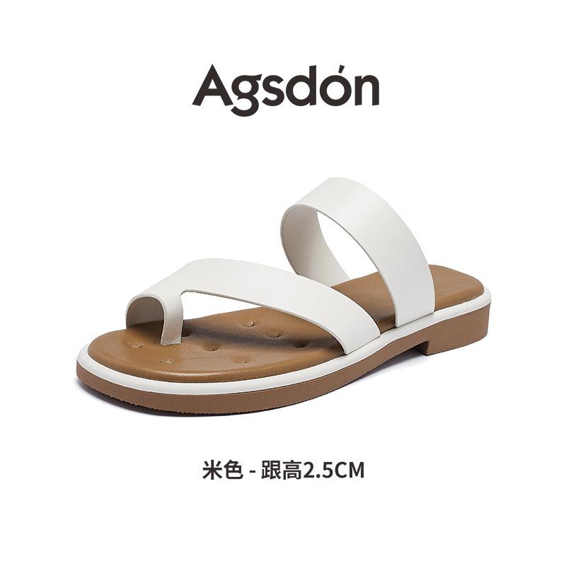 Augustine slippers women's summer 2025 new outer wear flat bottom with skirt beach cool slippers are popular this year