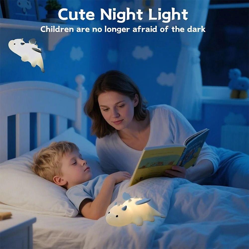 7 Colors Dragon Night Light Timer Function Touch Sensor Rechargeable Night Light 3 Modes Magnetic Base Bedside Lamp Bedroom