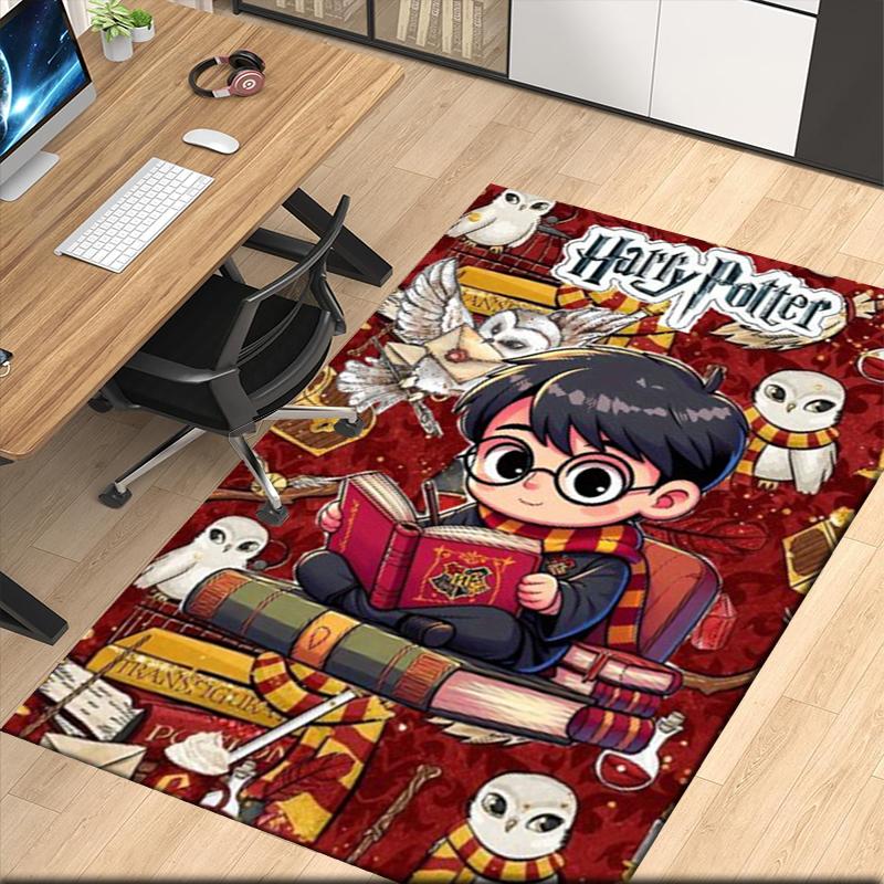 Harry Potter Printed Carpet, for Office Chair Living Room Bedroom Kitchen Room Decor Gifts.