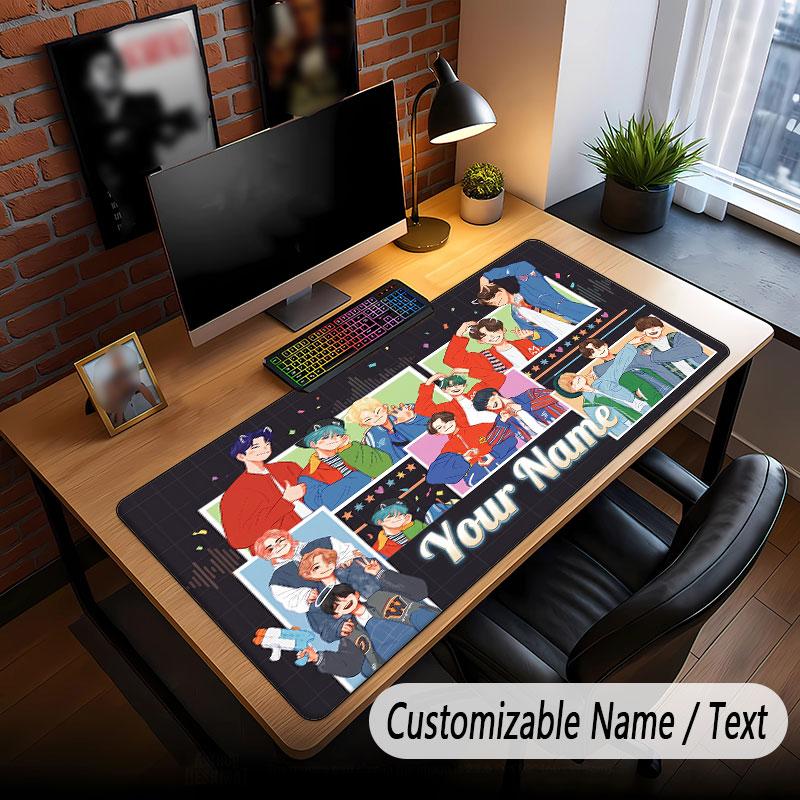 Custom Name Extended Mouse Pad,SEVENTEEN Gaming Desk Mat For Home Office Desktop Decor