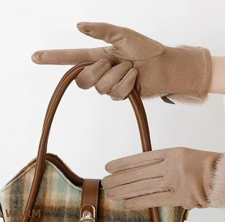 black women' leather GLOVES for fall/winter, stylish and elegant