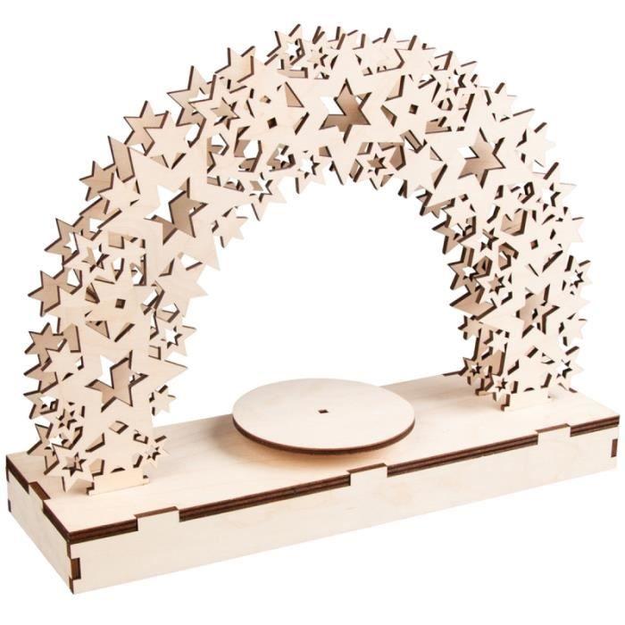 Christmas Decoration Kit - RAYHER - Stars - Wood - 30 X 9 X 23.5 Cm - Rotating Mechanism