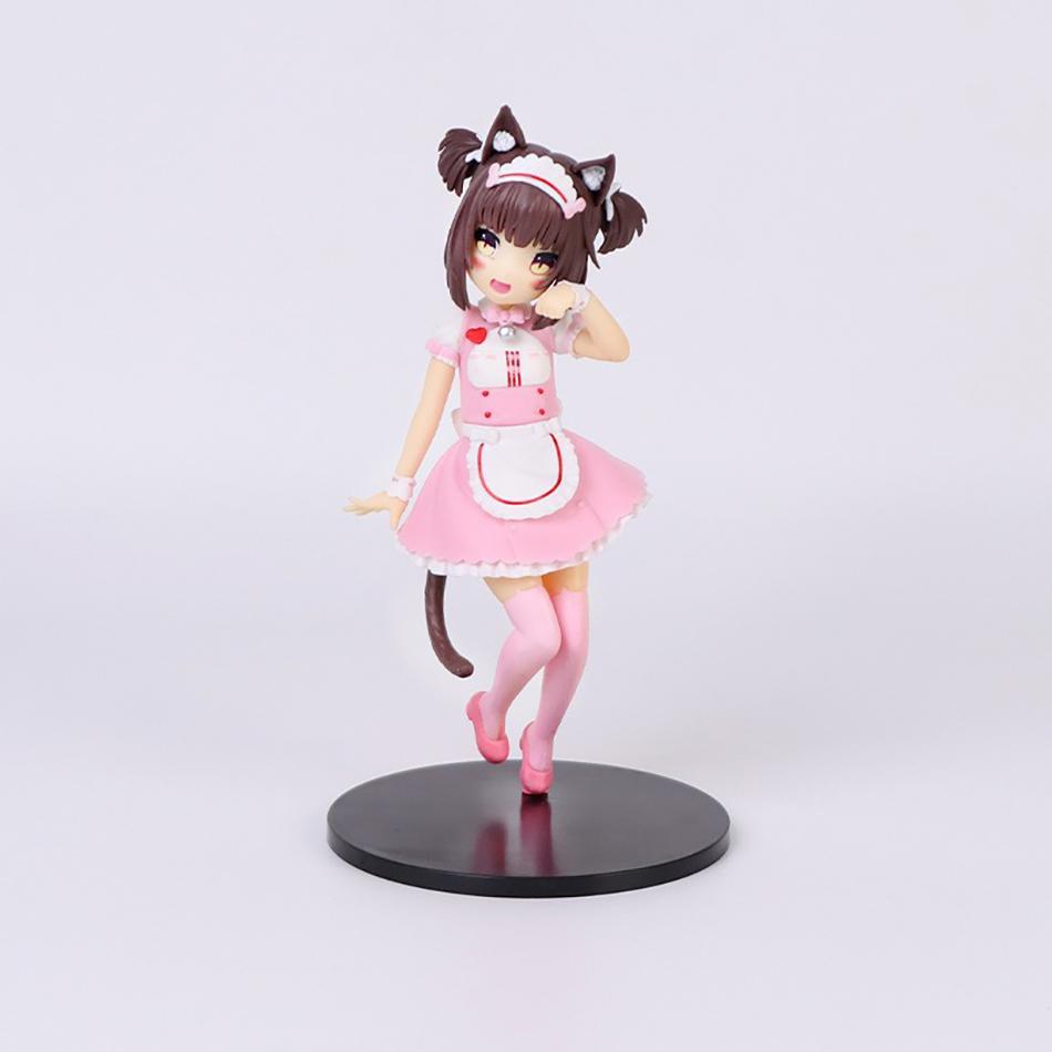 

NEKOPARA Anime Kawaii Girl Figure Chocolates & Vanilla Cute Cat Maid Style PVC Model Collectible Desktop Ornament Toy Kid Gifts