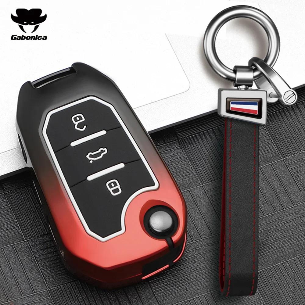 New Zinc Alloy Shell For Peugeot Gt 208 2008 308 3008 408 508 107 301 Citroen C4 Cactus C5 Ds4 Ds5 Car Key Cover Case Holder Fob