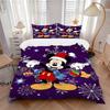Mickey Mouse Christmas Print 3Pcs Bedding Setduvet Cover With 2 Bedropillowcase Home Birthday Gift