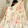 Cartoon Puppy Faux Lambs Wool Blanket Double Layer Thick Warm Fleece Throw Blanket for Sofa Bed Spring Autumn Soft Plush Blanket