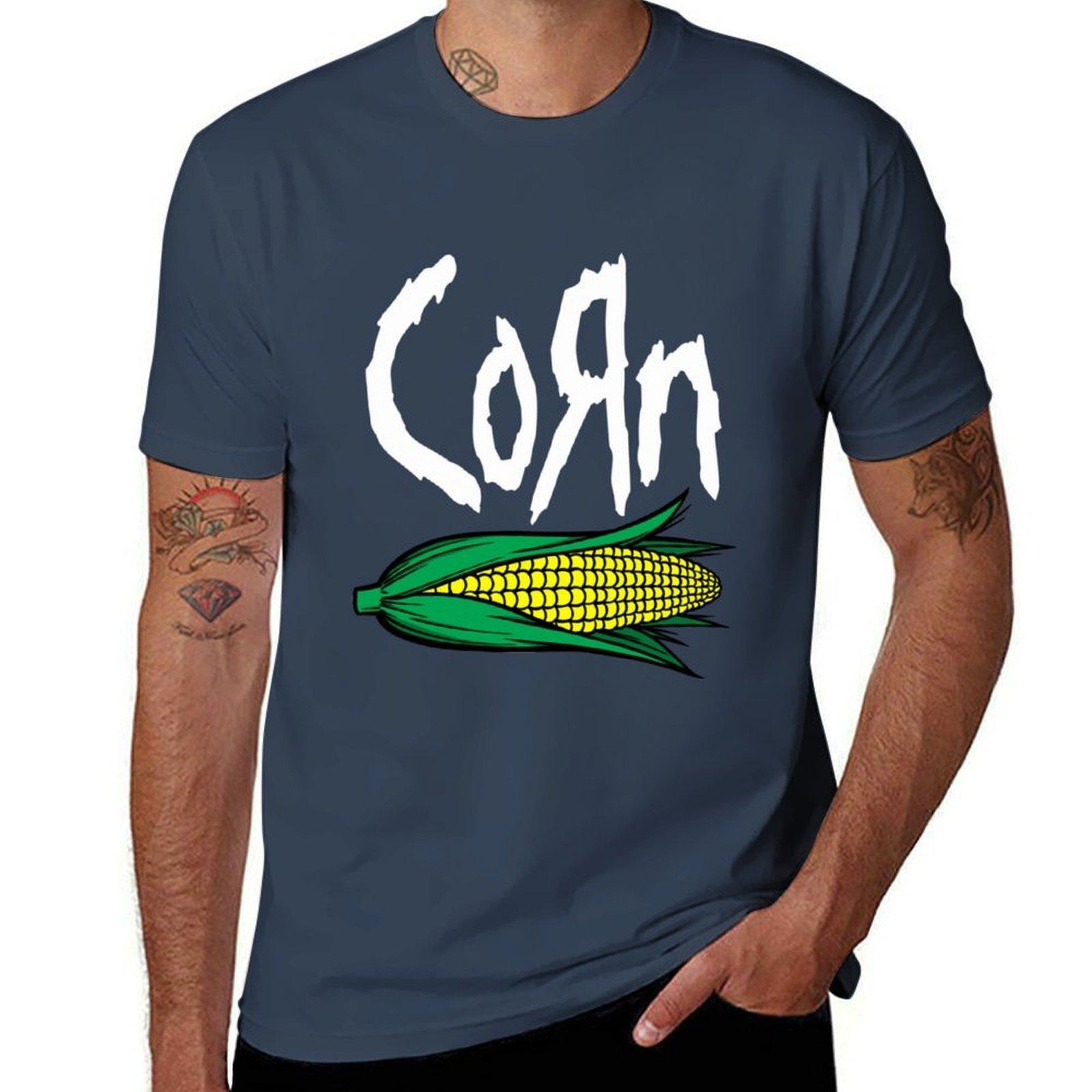 Corn TShirt Basic Crew Neck Short Sleeve Top S