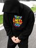 Unisex Hoodie, Streetwear Festival, They Not Like Us Graffiti Text, Pullover Hoodie, Urban Casual Style, Spring Autumn Outdoor Wear, Colorful Print De